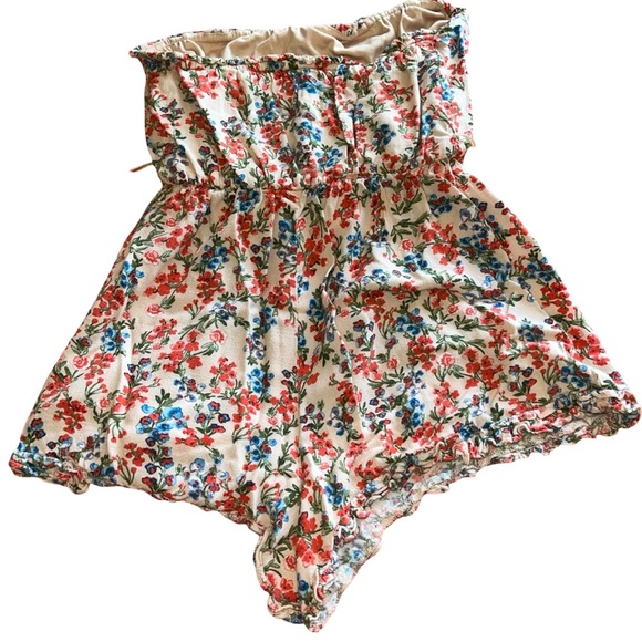 Crystal Doll Floral Tube Top Romper Size S - Picture 3 of 5